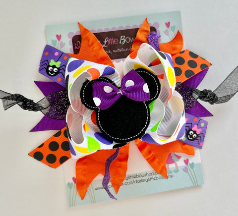 Miss Mouse Halloween Bow - Darling Little Bow Shop