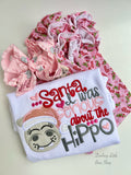 Hippopotamus for Christmas shirt for girls