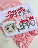 Hippopotamus for Christmas shirt for girls
