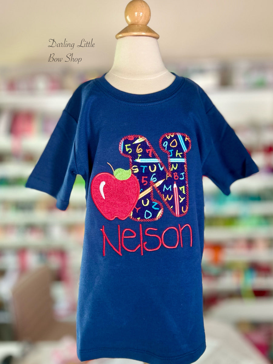 Back to School Shirt for boys -- Apple of My Eye