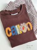 Brown Turkey Name Thanksgiving Shirt for Boys