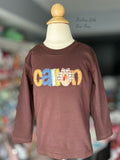 Brown Turkey Name Thanksgiving Shirt for Boys