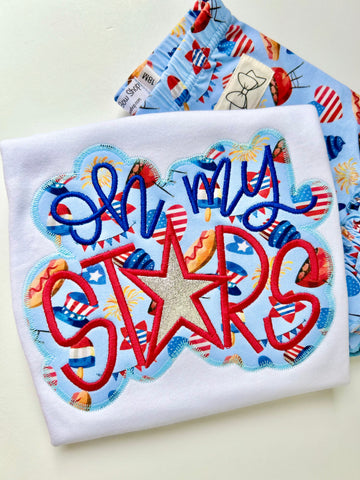 All American Cookout oh my Stars shirt, tank or bodysuit for Girls 4th of July - Darling Little Bow Shop