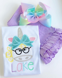 Pastel Rainbow Bow, rainbow hairbow in ombre pastel ribbon choose 4-5" or 6-7" - Darling Little Bow Shop