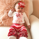 Valentine Bows -- Hogs & Kisses pig hairbows, Pigtail Bow Set for Valentines Day - Darling Little Bow Shop