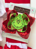 Grinch Hairbow - Darling Little Bow Shop