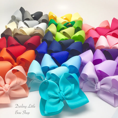 Ultimate Bow Starter Set -- 33 large basic bows -- one of each color -- Darling Little Bow Shop - Darling Little Bow Shop
