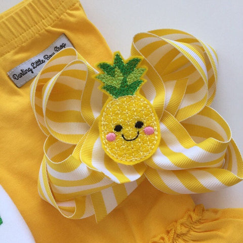 Pineapple HairBow - Darling Little Bow Shop