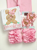 Easter Bunny Shirt or Bodysuit for girls - Hippity Hop - pastel pink, mint - Darling Little Bow Shop