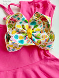 Easter Egg hairbow choose 4-5" or 6-7" bow - Darling Little Bow Shop
