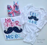 Big Sister to a little Mister shirt - Darling Little Bow Shop
