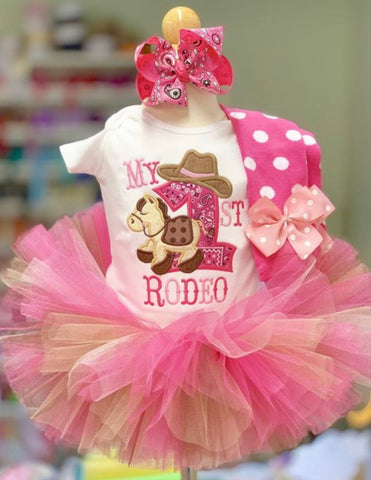 My First Rodeo 1st birthday tutu outfit - Darling Little Bow Shop