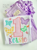 Butterfly Pastel Birthday Bodysuit or Shirt - ANY AGE - Darling Little Bow Shop