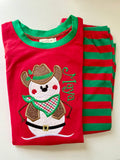 Family Christmas Pajamas - infant to adult sizes with flying reindeer - Darling Little Bow Shop