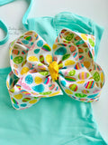 Easter Egg hairbow choose 4-5" or 6-7" bow - Darling Little Bow Shop