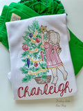 Girls Vintage Christmas Tree shirt or bodysuit - Darling Little Bow Shop