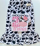 Moo Moo I'm TWO cow birthday shirt - Darling Little Bow Shop