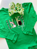 Shamrock Hairbow - choose 4-5" or 7" bow - Darling Little Bow Shop