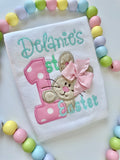 Baby Girl Easter bodysuit or infant gown -- My 1st Easter - Darling Little Bow Shop
