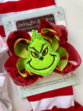 Grinch Hairbow - Darling Little Bow Shop
