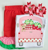 Strawberry Truck shirt, tank top or bodysuit for girls - Darling Little Bow Shop