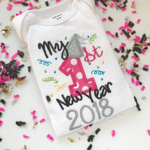 My 1st New Year 2021 bodysuit for baby girls - Darling Little Bow Shop
