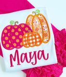 Pink Pumpkin Patch shirt or bodysuit for girls - Darling Little Bow Shop