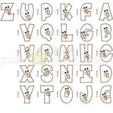 Thanksgiving bodysuit or shirt for girls -- Turkey Face Alphabet - Darling Little Bow Shop