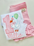 Silly Goose Birthday Shirt or bodysuit for girls