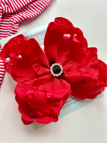 Santa Ruffle bow for Christmas