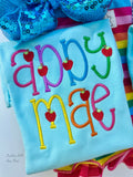 Bright Beginnings apple name shirt for girls