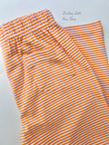 Boys Orange and White Stripe Knit Pants