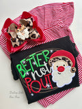 Santa Cheetah print Christmas hairbow