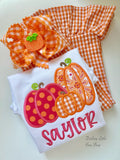 Pink Pumpkin Patch shirt or bodysuit for girls