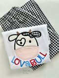 Lovabull Valentine Cow Embroidered shirt for boys
