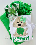 St. Patrick’s Day top for girls | Lucky dog