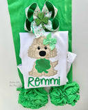 St. Patrick’s Day top for girls | Lucky dog