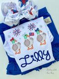 Patriotic Firequacker shirt or tank for girls