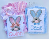 Boys Blue and White Check Pants