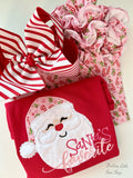 Santa’s Favorite red ruffle shirt for girls - Darling Little Bow Shop