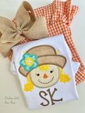 Autumn Friend Scarecrow shirt or bodysuit for girls