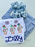 Navy plaid delicate ruffle hairbow