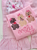 Pink and White Check Ruffle Pants