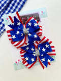 Stars & Stripes Pigtail Bows