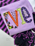 Spooky & Sweet Halloween Name Shirt for girls