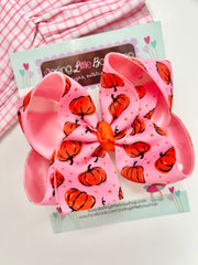Pink Pumpkin Patch Hairbow