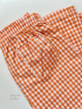 Boys Orange and White Check Pants