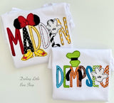 Miss Mouse Name shirt, ruffle shirt, tank or bodysuit - Darling Little Bow Shop