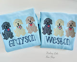 Puppy Love Valentine blue Shirt for boys