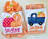 Pumpkin Truck shirt for boys